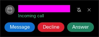 Calling Toast