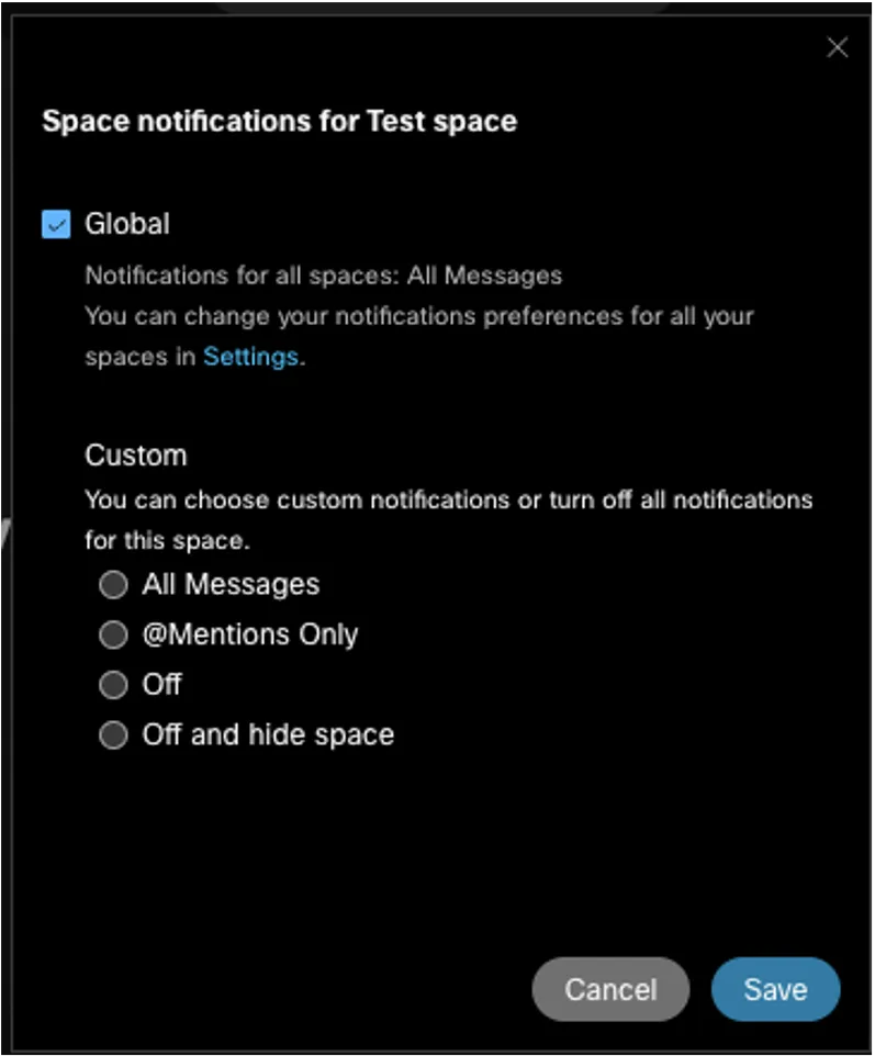Modern Usage In Space Notifications Settings